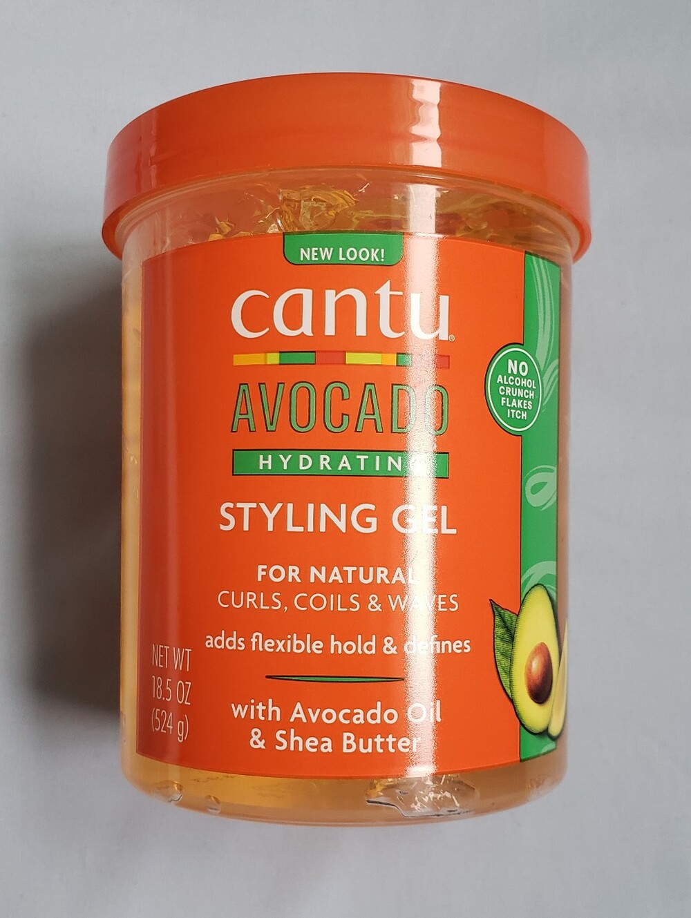 Cantu Hair Gel For Strong Hold & Frizz Control | Avacado Styling Gel & Clips